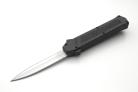 AKC F16 Black Grip OTF Automatic Knife Silver Dagger