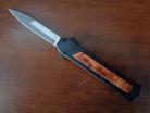 AKC F16 Out The Front Switchblade Knife Black Wood