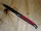 AKC Leverlock 9.5 Inch Red Italian Automatic Knife Satin Dagger Bayo