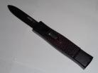 AKC Mini 07N Black Carbon Fiber OTF Automatic Knife Black Flat Grind