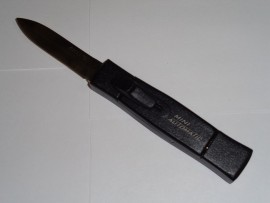 AKC Mini 07N Black OTF Automatic Knife Gold Dagger