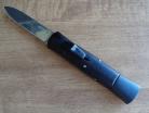 AKC Mini Concord Black D/A OTF Automatic Knife Satin Flat Grind