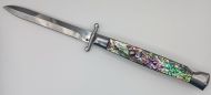 AKC World 11" Abalone Italian Swinguard Automatic Knife