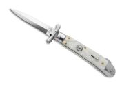 AKC World Medici 7.3" Swinguard Automatic Knife Dagger Imitation Pearl