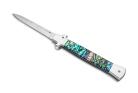 AKC X-Treme Shadow 11" Abalone Stiletto Automatic Knife 440c Bayo