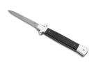 AKC X-Treme Shadow 11" Carbon Fiber Stiletto Automatic Knife D2 Stone Washed Bayo