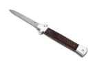 AKC X-Treme Shadow 11" Snake Wood Stiletto Automatic Knife 440c Stone Washed Bayo