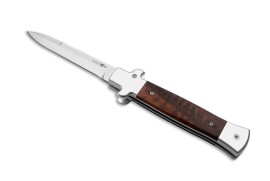 AKC X-Treme Shadow 9" Snake Wood Stiletto Automatic Knife 440c Polished Bayo