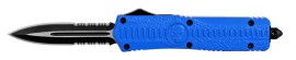 Alien Skull Blue OTF Automatic Knife Black Dagger Double Serrated