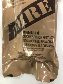 US MRE Menu #14 Creamy Spinach Fettuccini