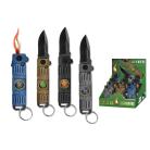 Armed Forces Keychain Knife Lighter Side Opening 12 Pack