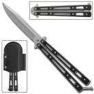 Admiral 9" Black Heavy Balisong Butterfly Knife