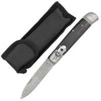 Automatic Land to Surf Bovine Horn Lever Lock Switchblade Knife