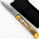 Automatic Land to Surf Rough Ram Horn Lever Lock Switchblade Knife