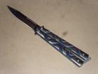 Balisong 9 Inch Heavy All Rainbow X/O Folding Butterfly Knife