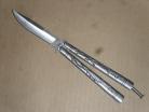 Balisong 9" Heavy Silver Dragon Folding Butterfly Knife