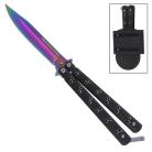 Balisong Black Gothic Folding Butterfly Knife Titanium