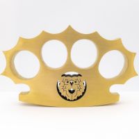 Bear 100% Brass Knuckles Belt Buckle Paperweight