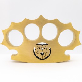 Bear 100% Brass Knuckles Belt Buckle Paperweight