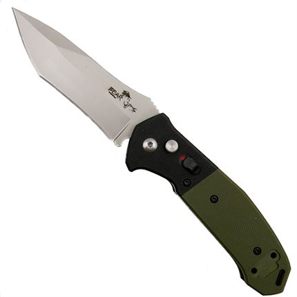 Bear Ops Green G10 Automatic Knife Satin Tanto