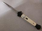 Best 13 Inch OTF Automatic Knife Ivory Switchblade Satin Bayo