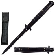 13" Big Boy Complete Black Auto Italian Stiletto Switch Blade (MASSIVE KNIFE)