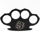 Black Brass Knuckles Belt Buckle Paper Weight Bad Dog