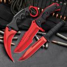 Black Legion Atomic Red Triple Set Survival Knives