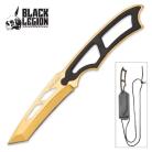 Black Legion Gold Tactical Neck Knife - Black Sheath