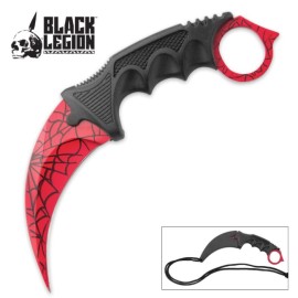 Black Legion Red Spider Web Karambit