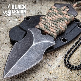 Black Legion Combat Spear Head Neck Knife