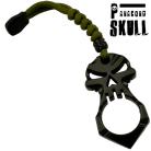 Black Skull Knuckle Keychain Survival Paracord Tool