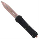 9.25" Black Switchblade D/A OTF Automatic Knife Rose Gold Dagger