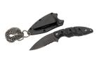 Black Tactics Serrated Blade Boot Neck Knife