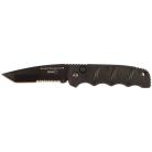 Boker Kalashnikov 74 Black Automatic Knife Tanto Black Serrated