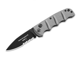 Boker Plus Automat Kalashnikov 74 Grey Automatic Knife Black D2 Serrated