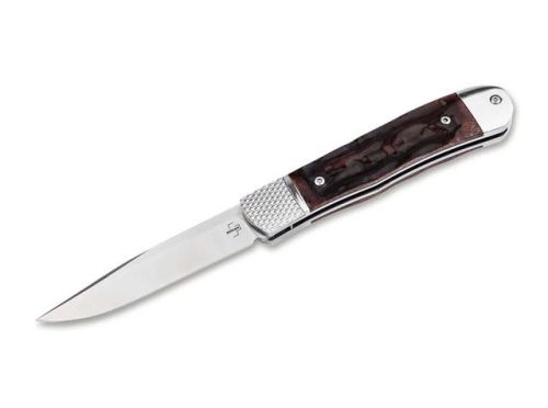 Boker Plus Hidden Release Trapper Automatic Knife Appaloosa Bone (7" Overall)