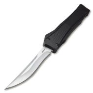 Boker Plus Lhotak Eagle D/A OTF Automatic Knife Stonewash Recurve Black Aluminum 06EX221