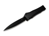 Boker Plus Lhotak Eagle Dagger Black D2 Black Aluminum Double Action D/A OTF Automatic 06EX222
