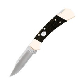 Buck 112 Brass Ebony Automatic Knife Satin Clip Point