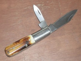 Burnt Bone Barlow Dual Blade Folding Pocket Knife