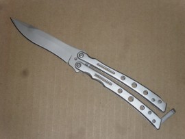 Butterfly 9" Balisong Folding Knife Satin Drop Point