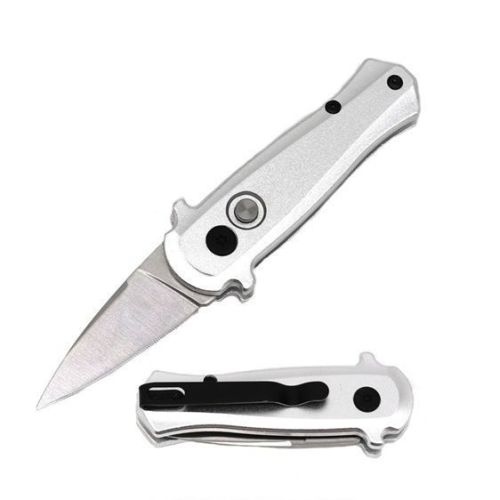 California Legal Automatic Knife Compact and Powerful Silver