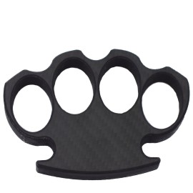 Carbon Fiber Brass Knuckle Paperweight Black