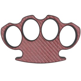 Carbon Fiber Brass Knuckle Paperweight Pink