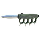 Carbon Fiber Knuckle OTF Automatic Knife Green