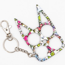 Cat Knuckle Keychain Weapon Tie Dye