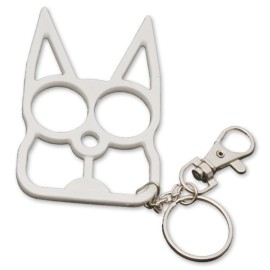 Cat Protector Knuckle Keychain White