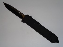 Cerakote Black D/A OTF Automatic Knife Black Drop Point