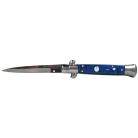 Classic Blue Stiletto Automatic Knife Satin Bayo